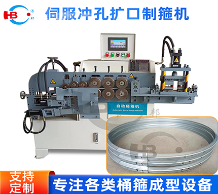 b4-11-1/ 镀锌带钢冲孔扩口切R角箍机HBDG-3Z-RK